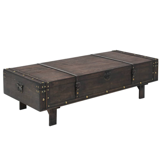 Coffee Table Solid Wood Vintage Style 120x55x35 cm Willow and Wine