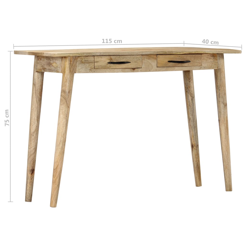 Console Table 115x40x75 cm Solid Rough Mango Wood at Willow and Wine