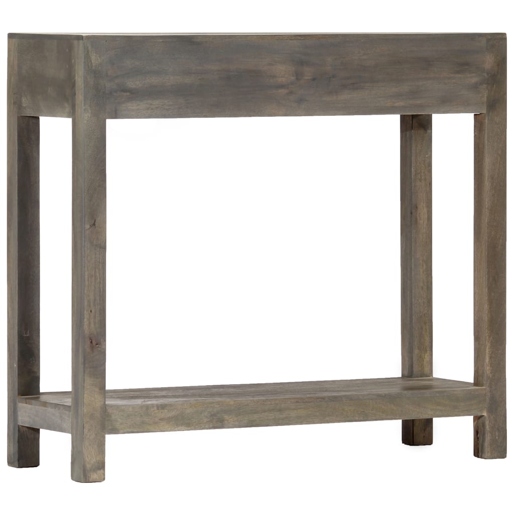 Console Table Grey 86x30x76 cm Solid Mango Wood at Willow and Wine