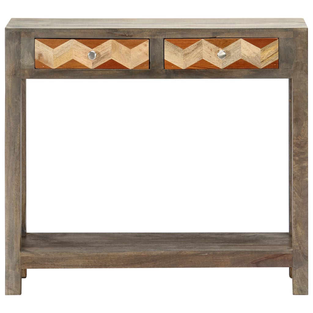 Console Table Grey 86x30x76 cm Solid Mango Wood at Willow and Wine