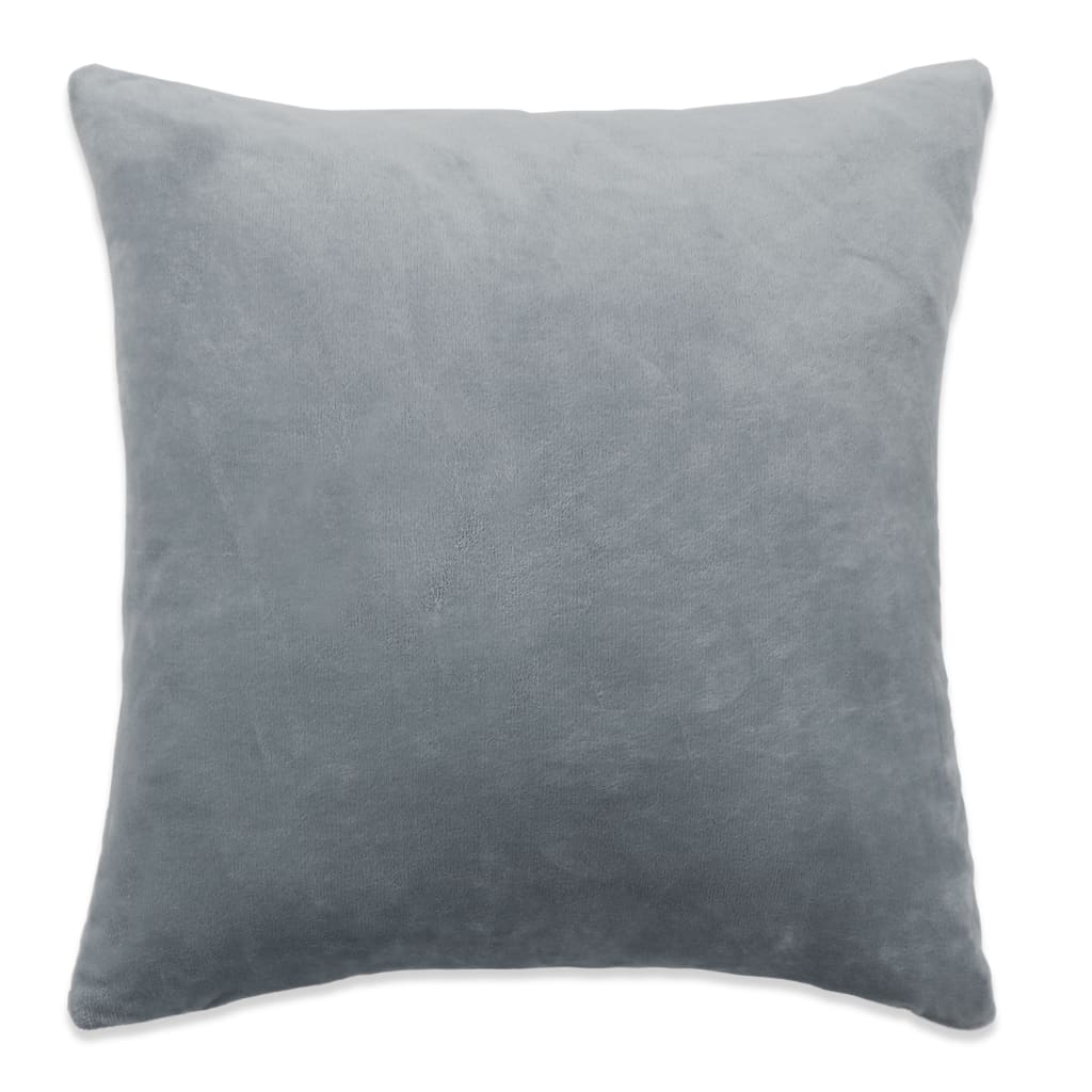 Cushion Covers 4 pcs Velour 40x40 cm Grey at Willow and Wine