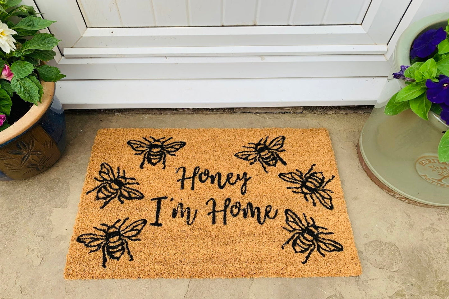 coir-doormat-with-honey-im-homeat Willow and Wine!