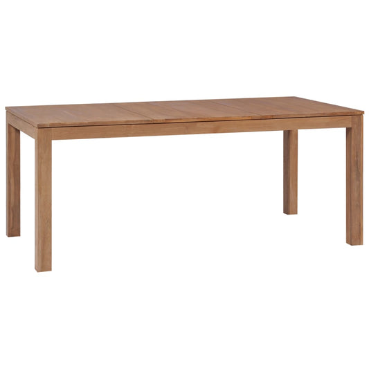 Dining Table Solid Teak Wood with Natural Finish 180x90x76 cm at Willow and Wine