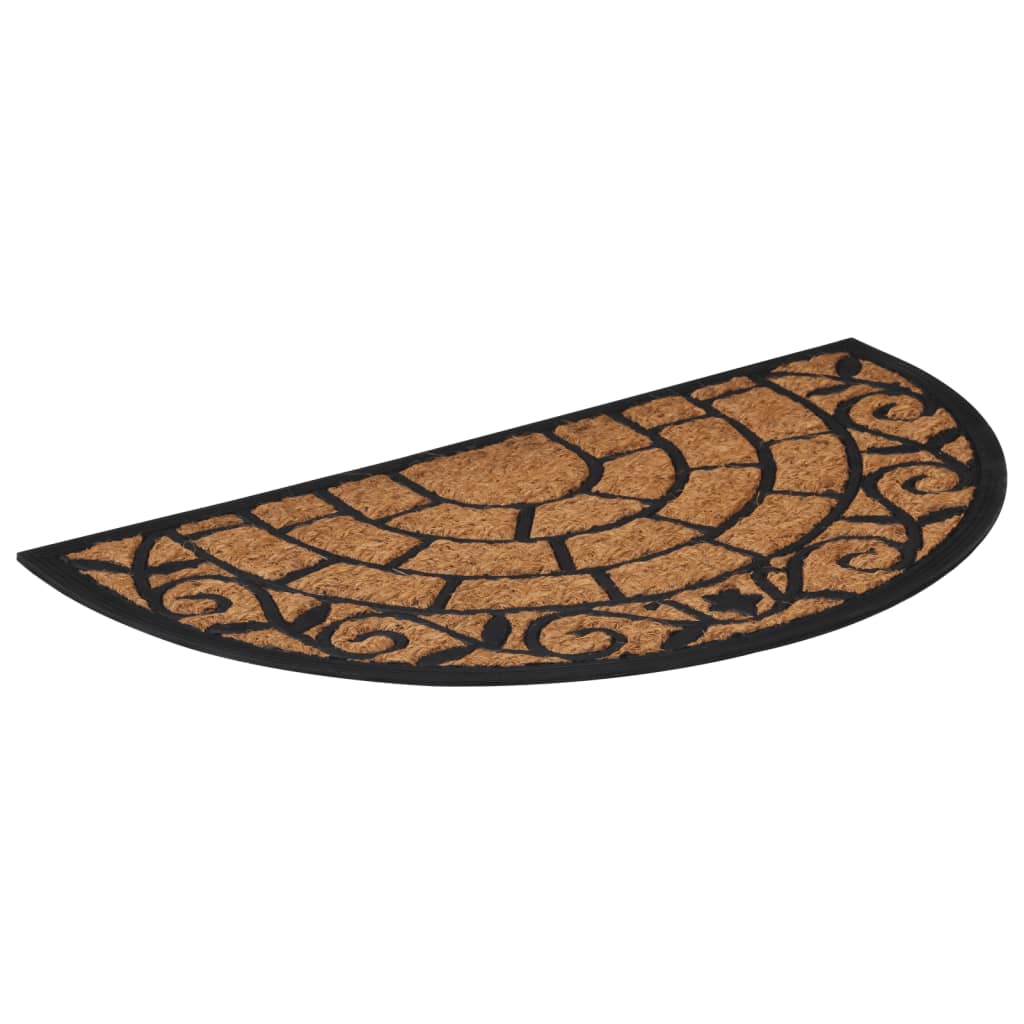 Door Mat Half Round 45x75 cm Rubber and Coir Willow and Wine