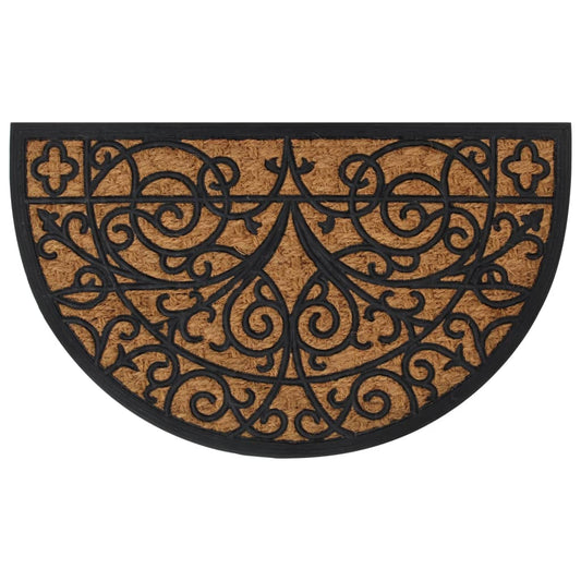 Door Mat Half Round 45x75 cm Rubber and Coir Willow and Wine