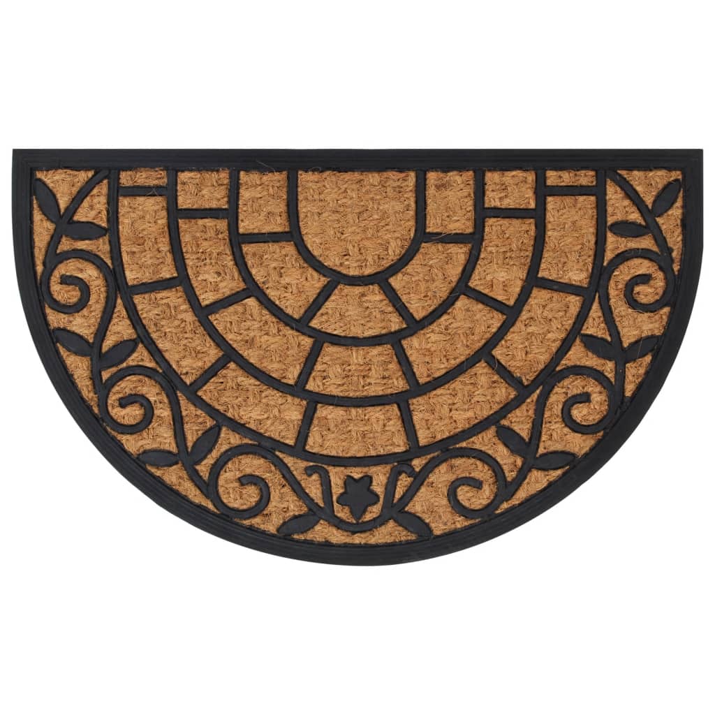 Door Mat Half Round 45x75 cm Rubber and Coir Willow and Wine