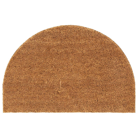 Door Mat Natural Half Round 40x60 cm Tufted Coir Willow and Wine