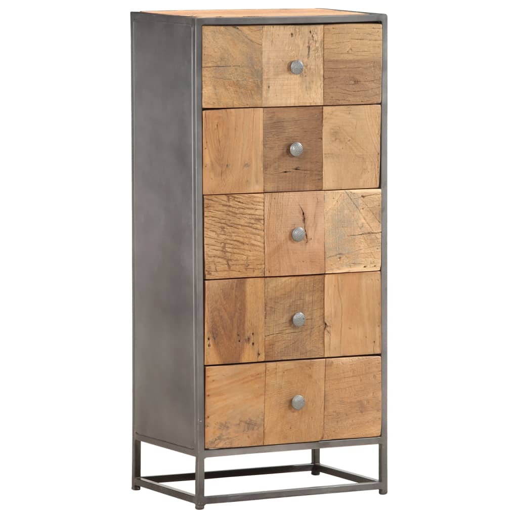 Drawer Cabinet 45x30x100 cm Solid Reclaimed Wood at Willow and Wine