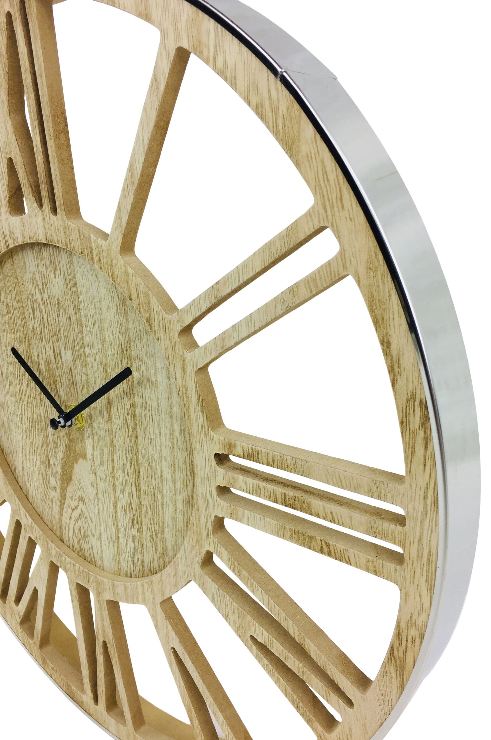 wooden-silver-clock-40cmat Willow and Wine!