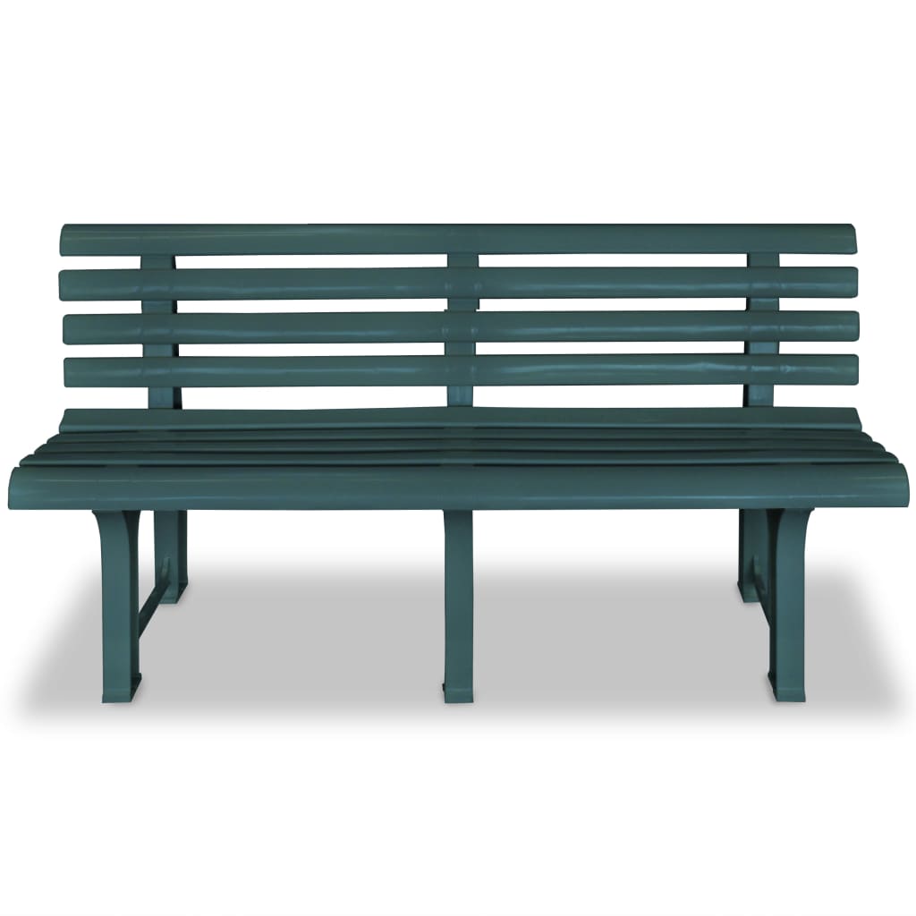 Garden Bench 145.5 cm Plastic Green at Willow and Wine