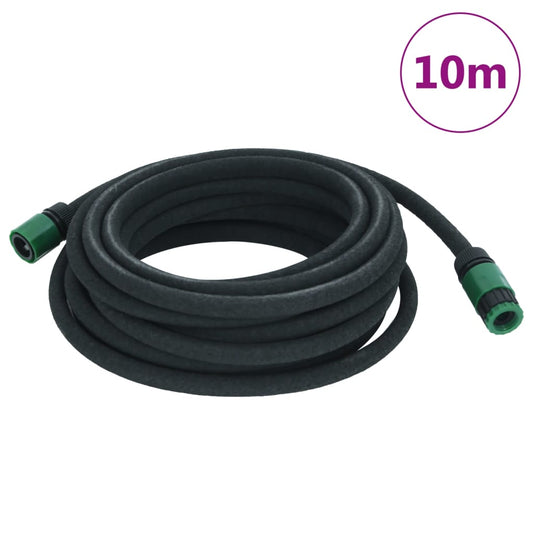 Garden Soaker Hose Black 0.6" 10 m Rubber at Willow and Wine