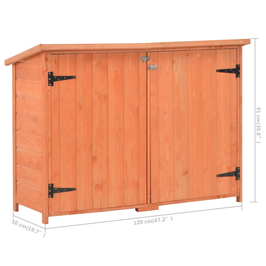 Garden Storage Shed 120x50x91 cm Wood Willow and Wine