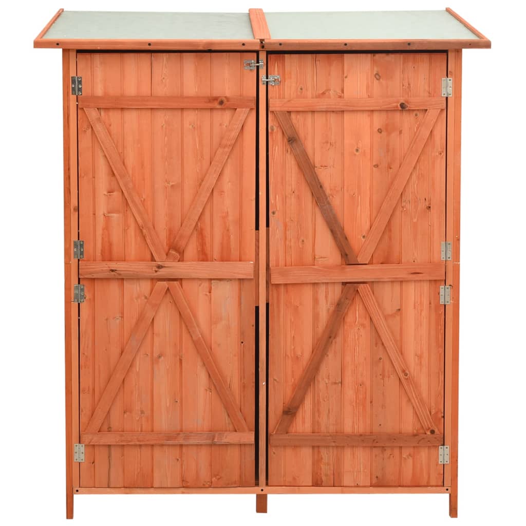 Garden Tool Shed 136x75x160 cm Solid Firwood Willow and Wine