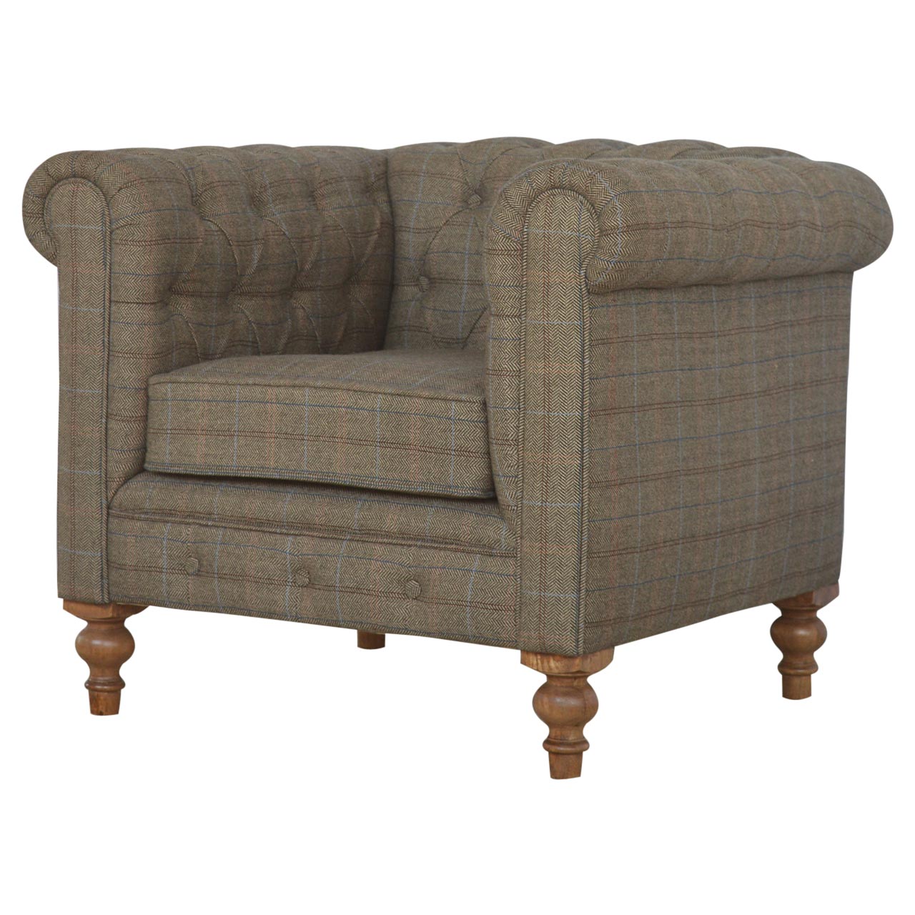 Chesterfield Multi Tweed Armchair