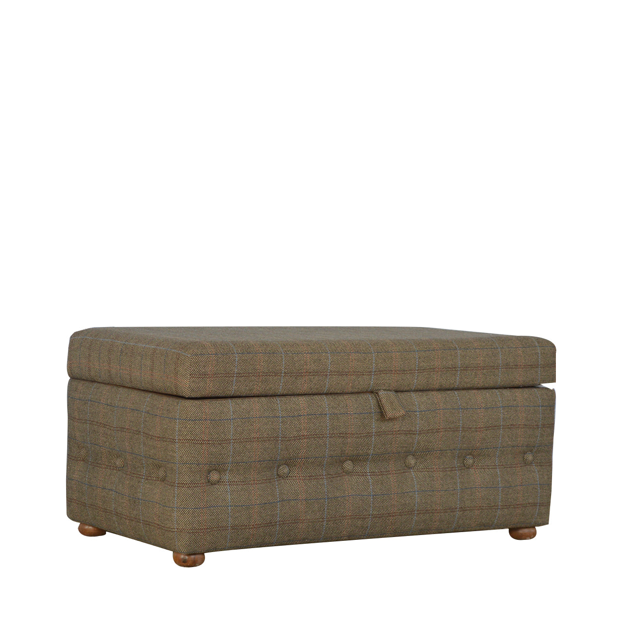 Multi Tweed Button Fooststool