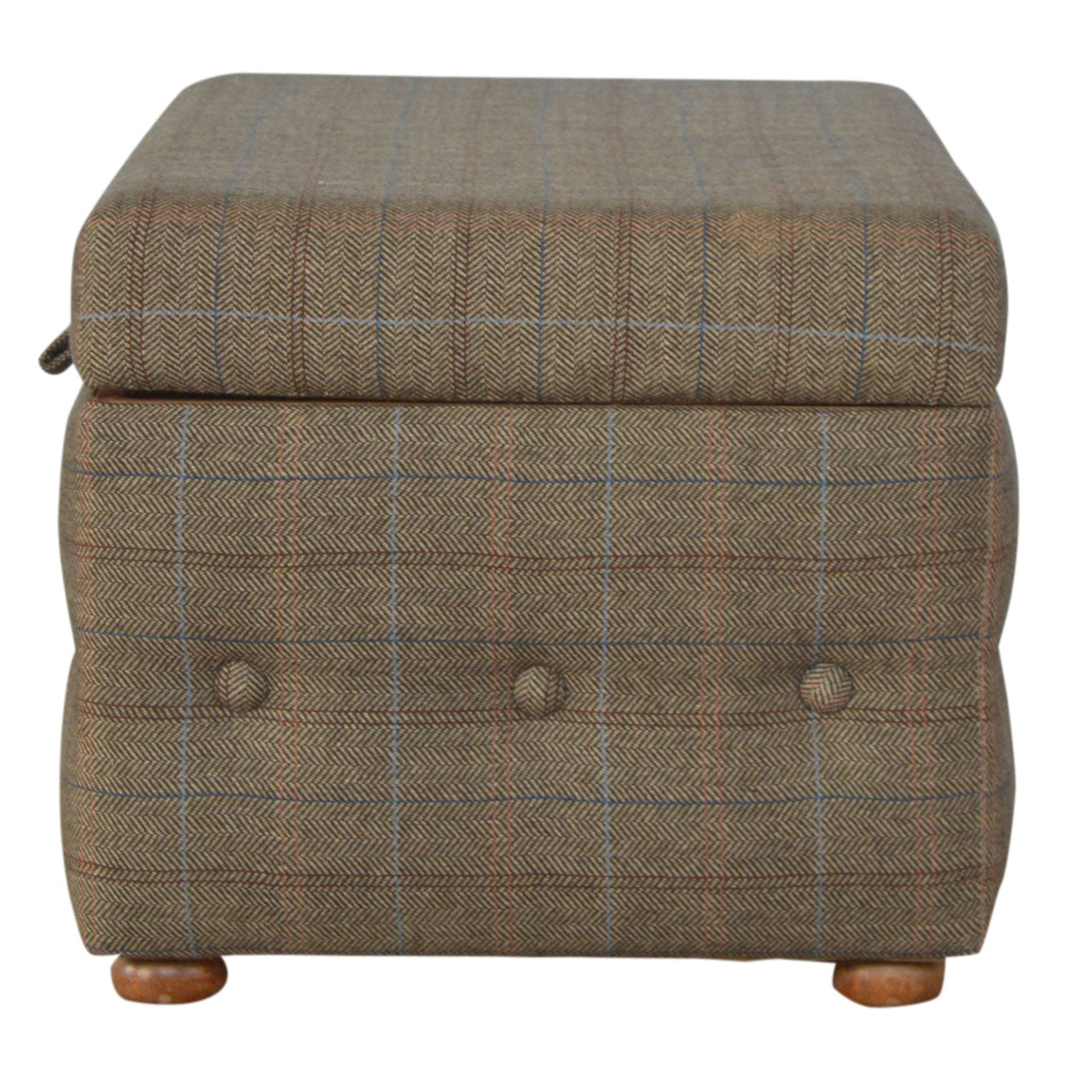 Multi Tweed Button Fooststool