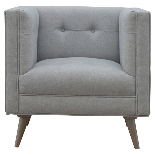 Grey Tweed Armchair