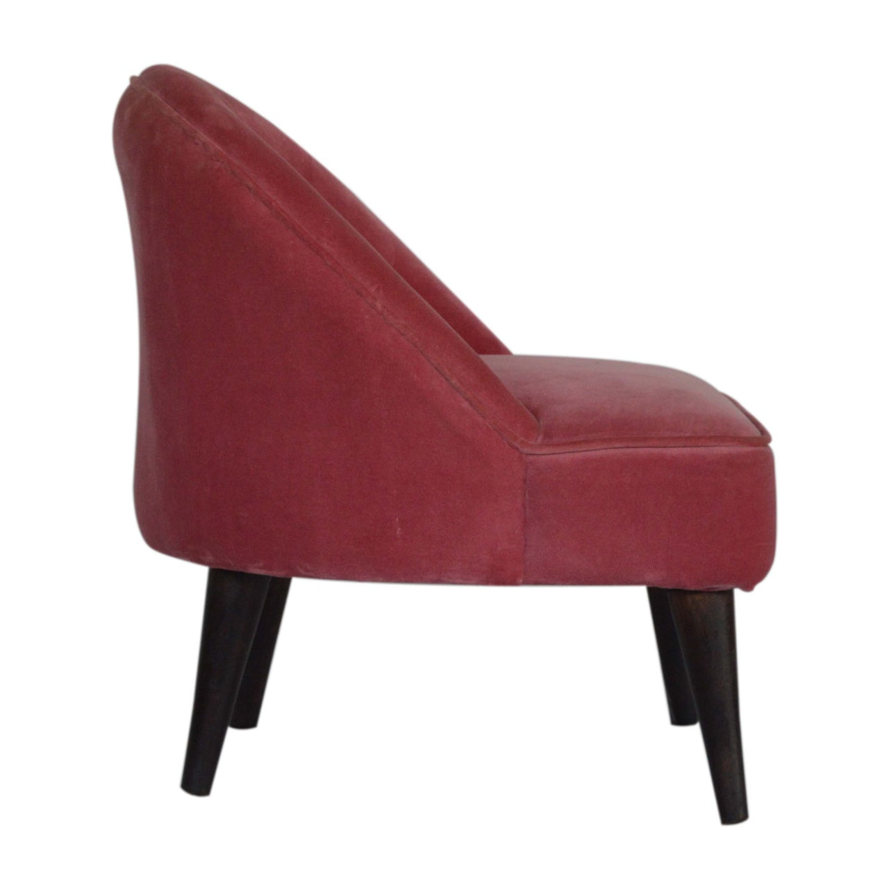 Pink Velvet Deep Button Chair