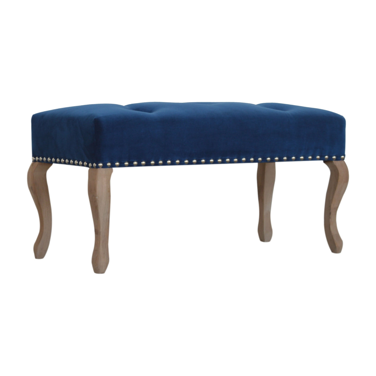 french-royal-blue-velvet-benchat Willow and Wine!