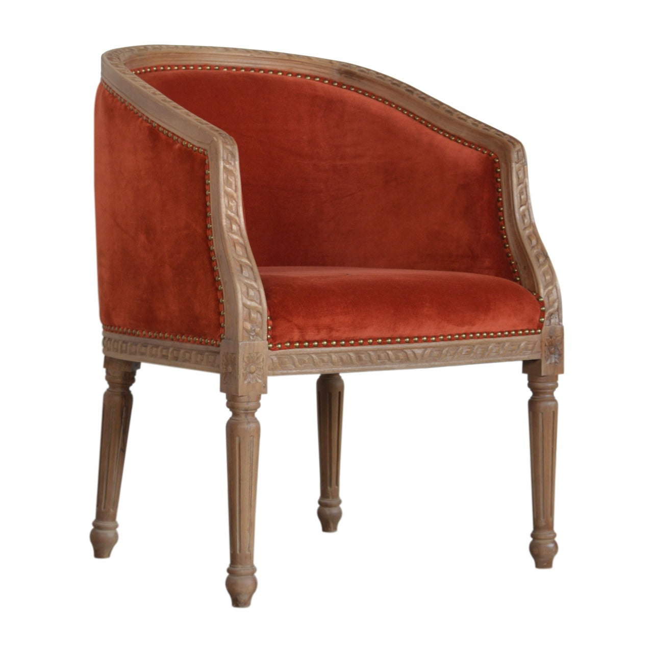 rust-velvet-occasional-chairat Willow and Wine!