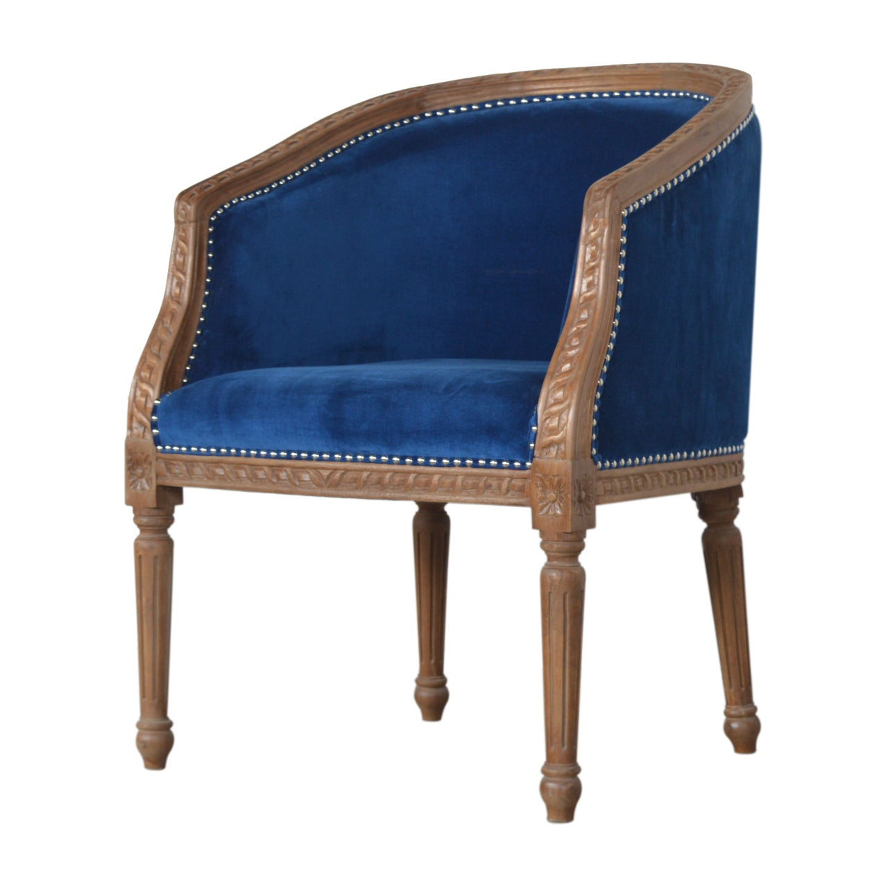 Royal Blue Velvet Occasional Chair