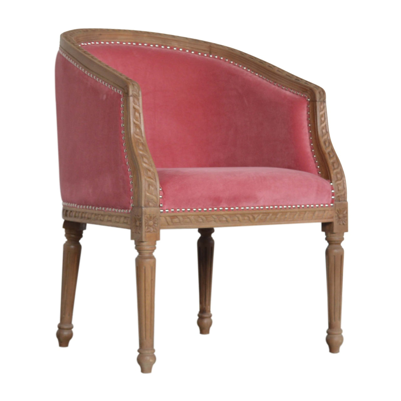 Pink Velvet Occasional Chair