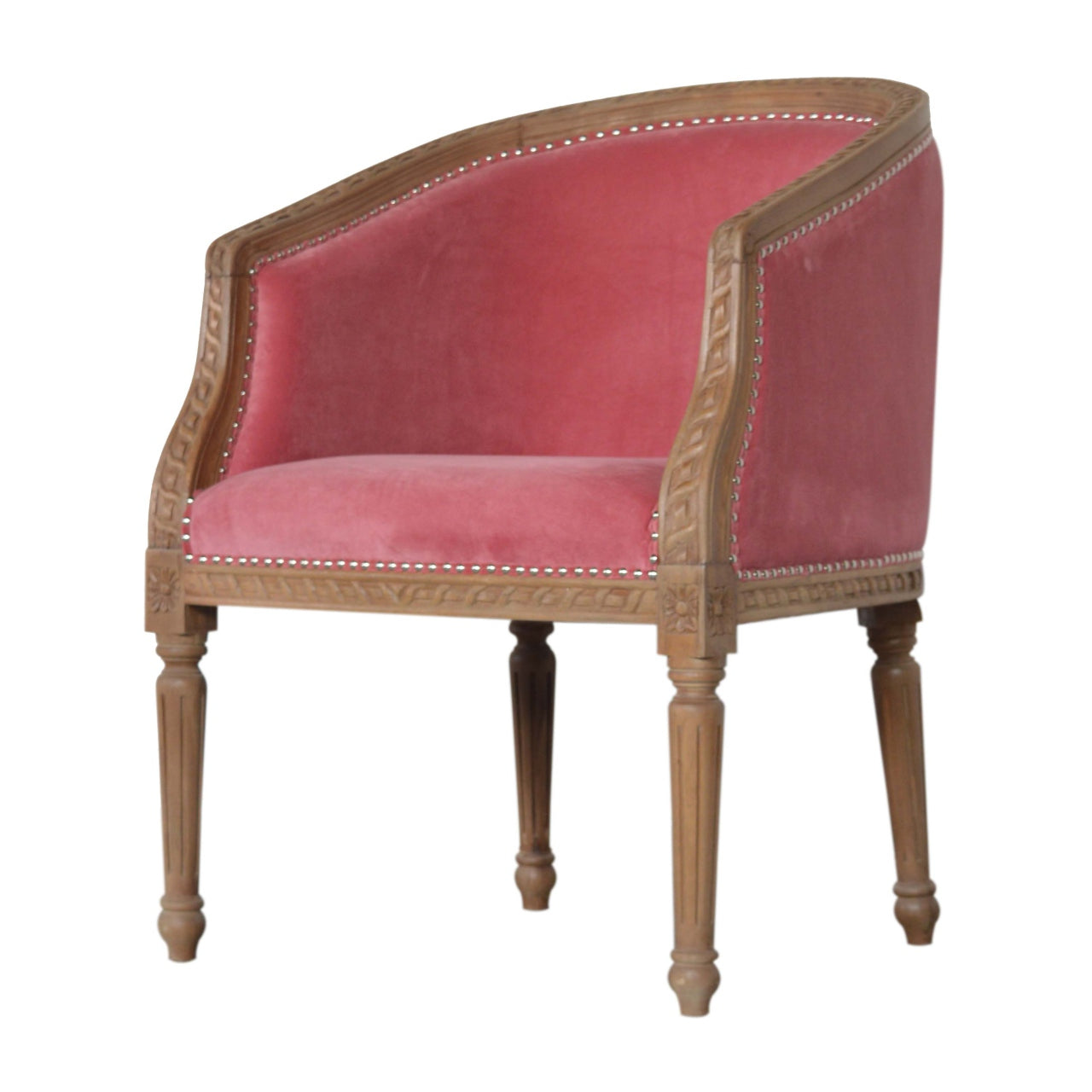 Pink Velvet Occasional Chair