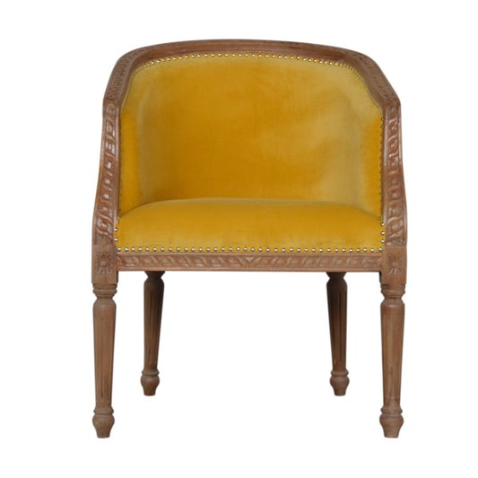 mustard-velvet-occasional-chair-1at Willow and Wine!