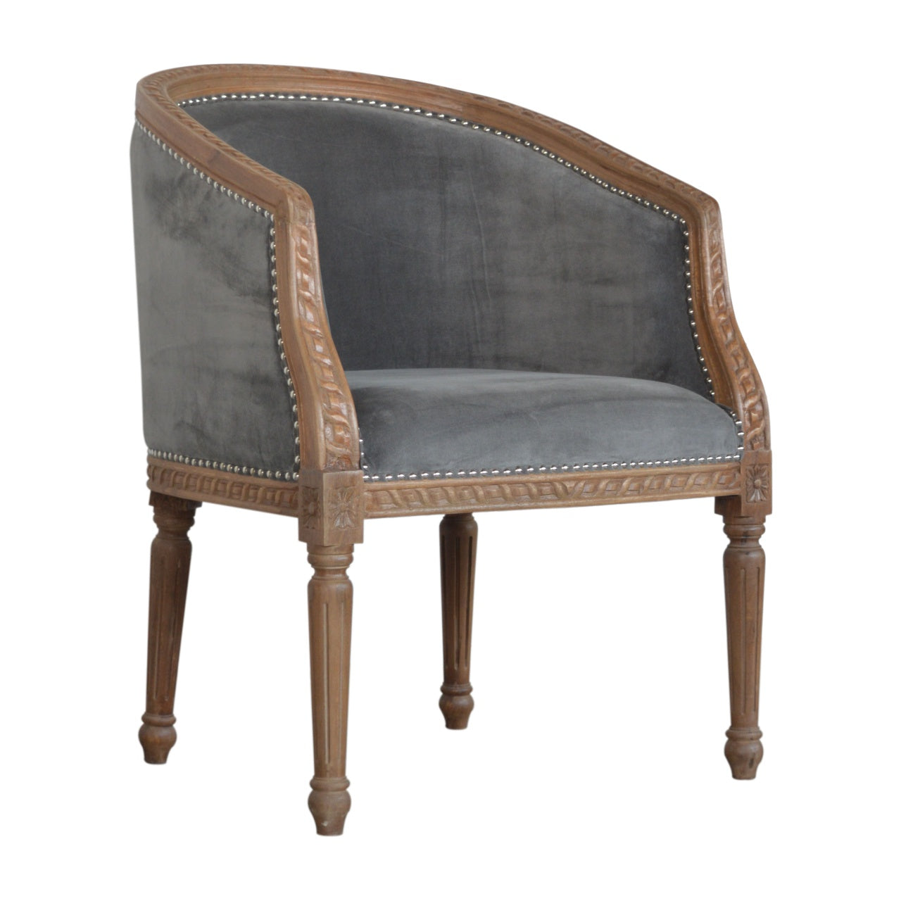 grey-velvet-occasional-chairat Willow and Wine!