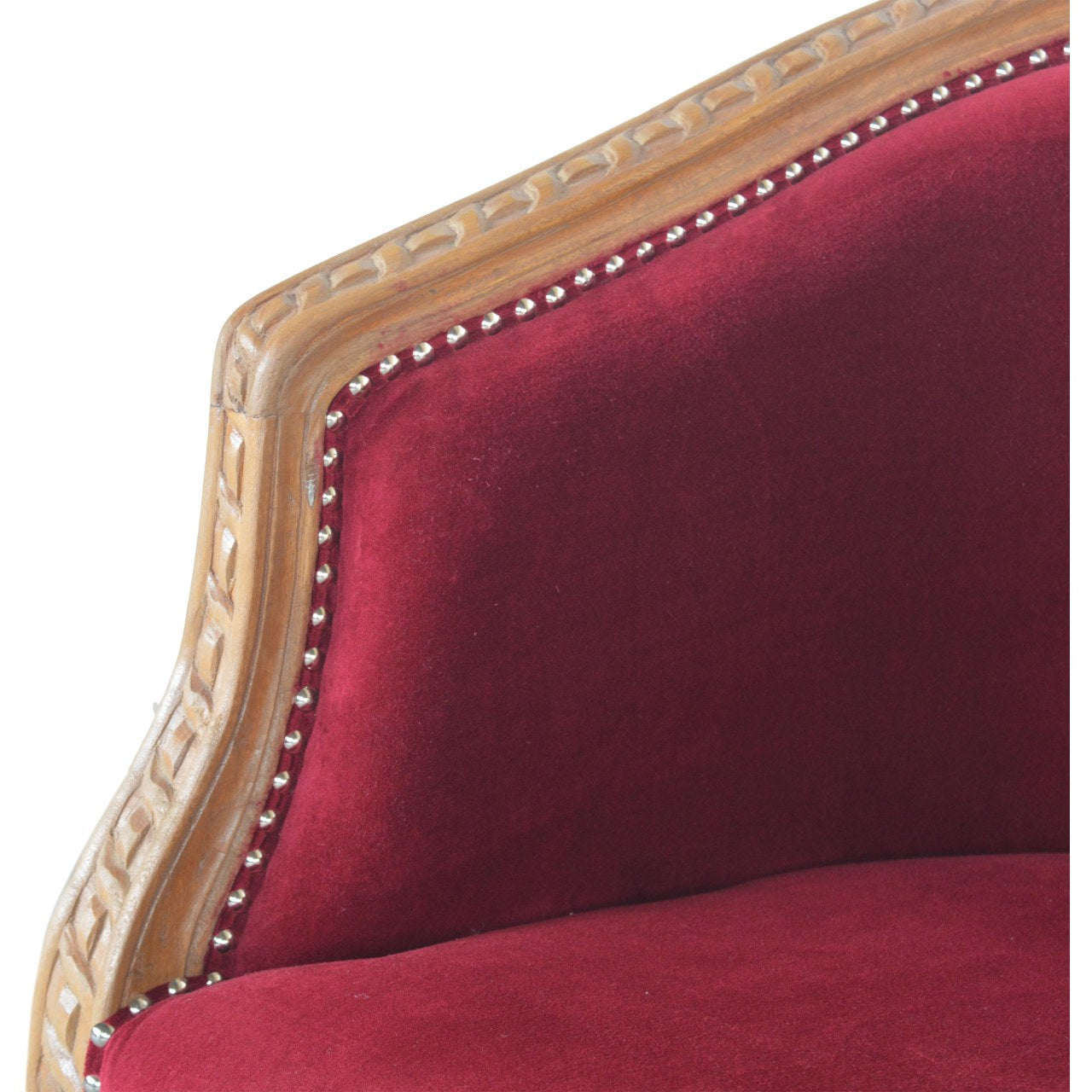 Wine Red Velvet Occasional Chair