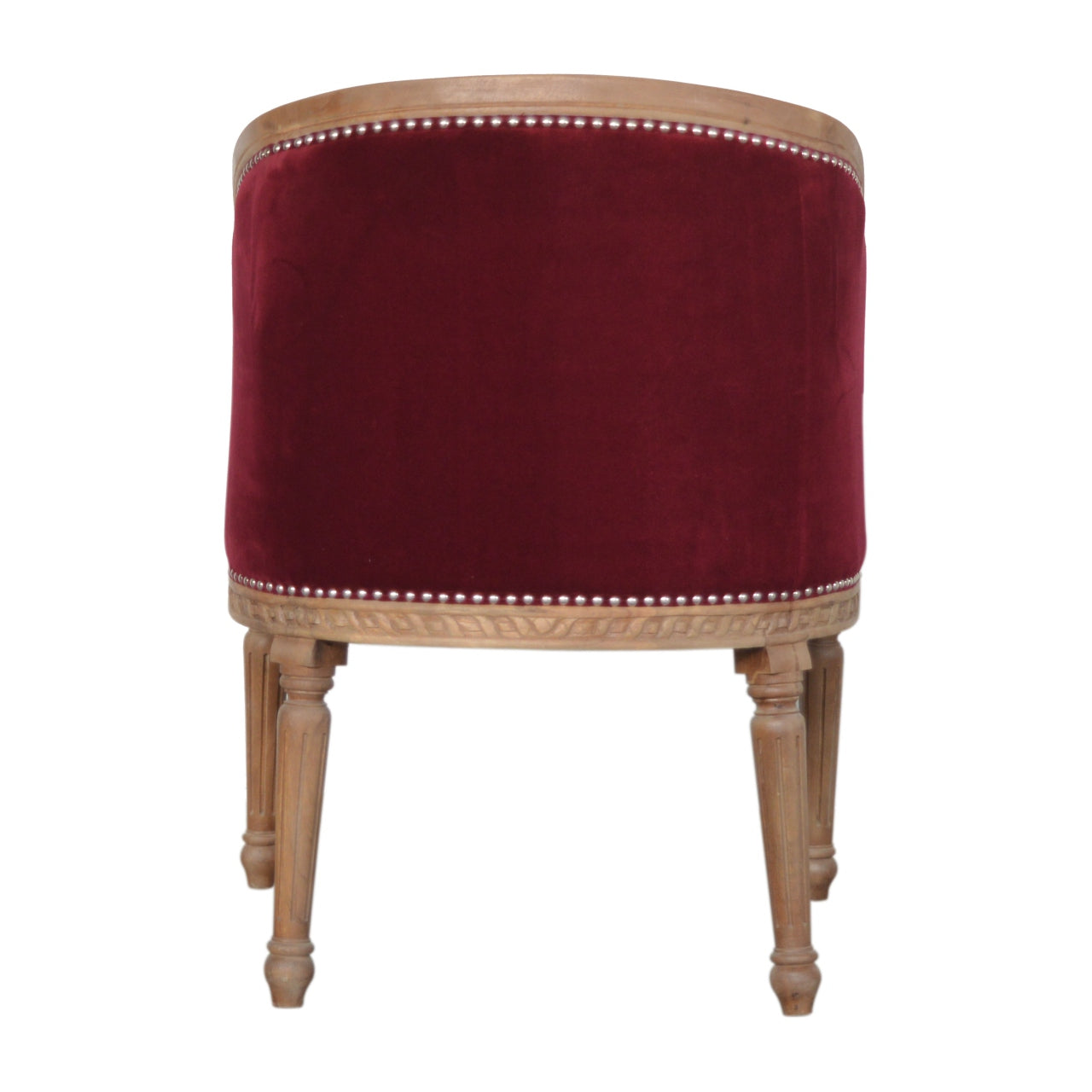 Wine Red Velvet Occasional Chair