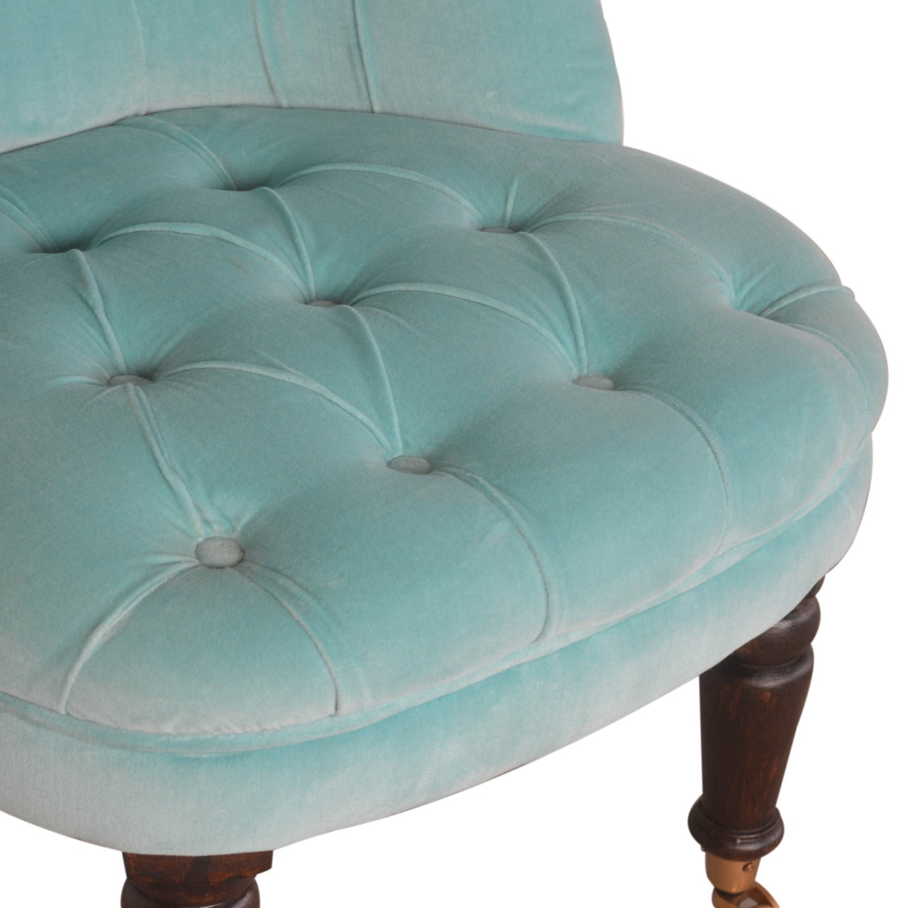 Turquoise Velvet Accent Chair