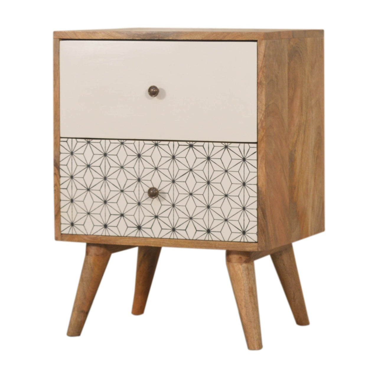 geo-screen-printed-2-tone-bedside-1at Willow and Wine!