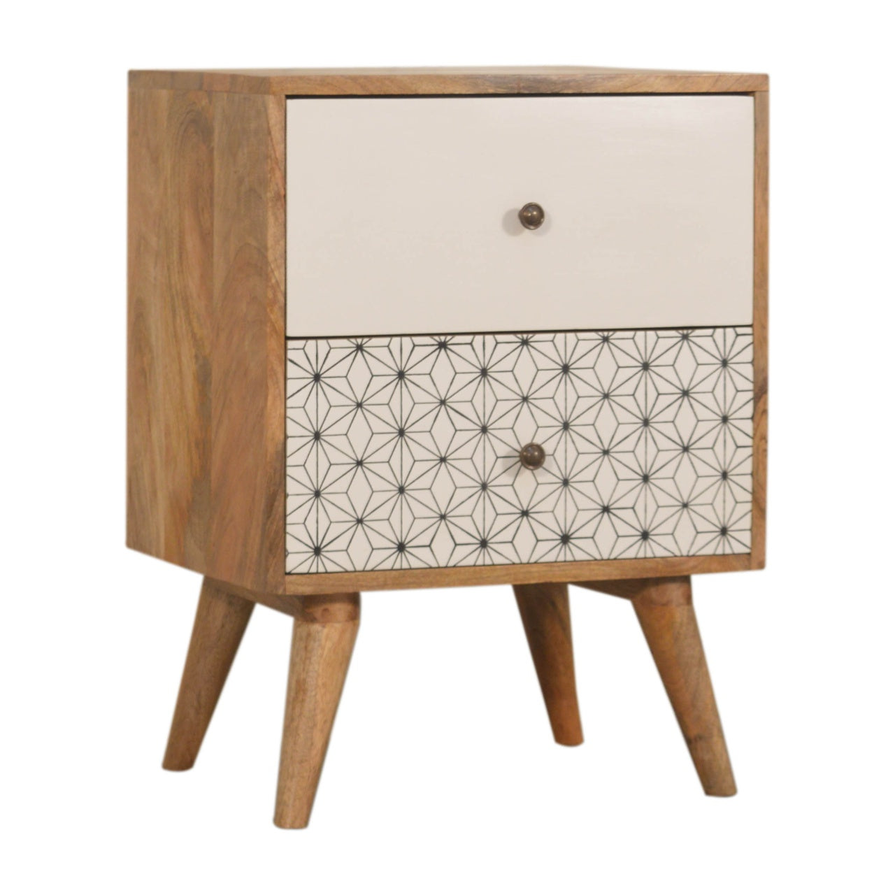 geo-screen-printed-2-tone-bedside-1at Willow and Wine!