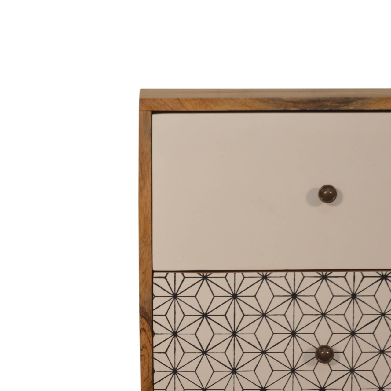 geo-screen-printed-2-tone-bedside-1at Willow and Wine!