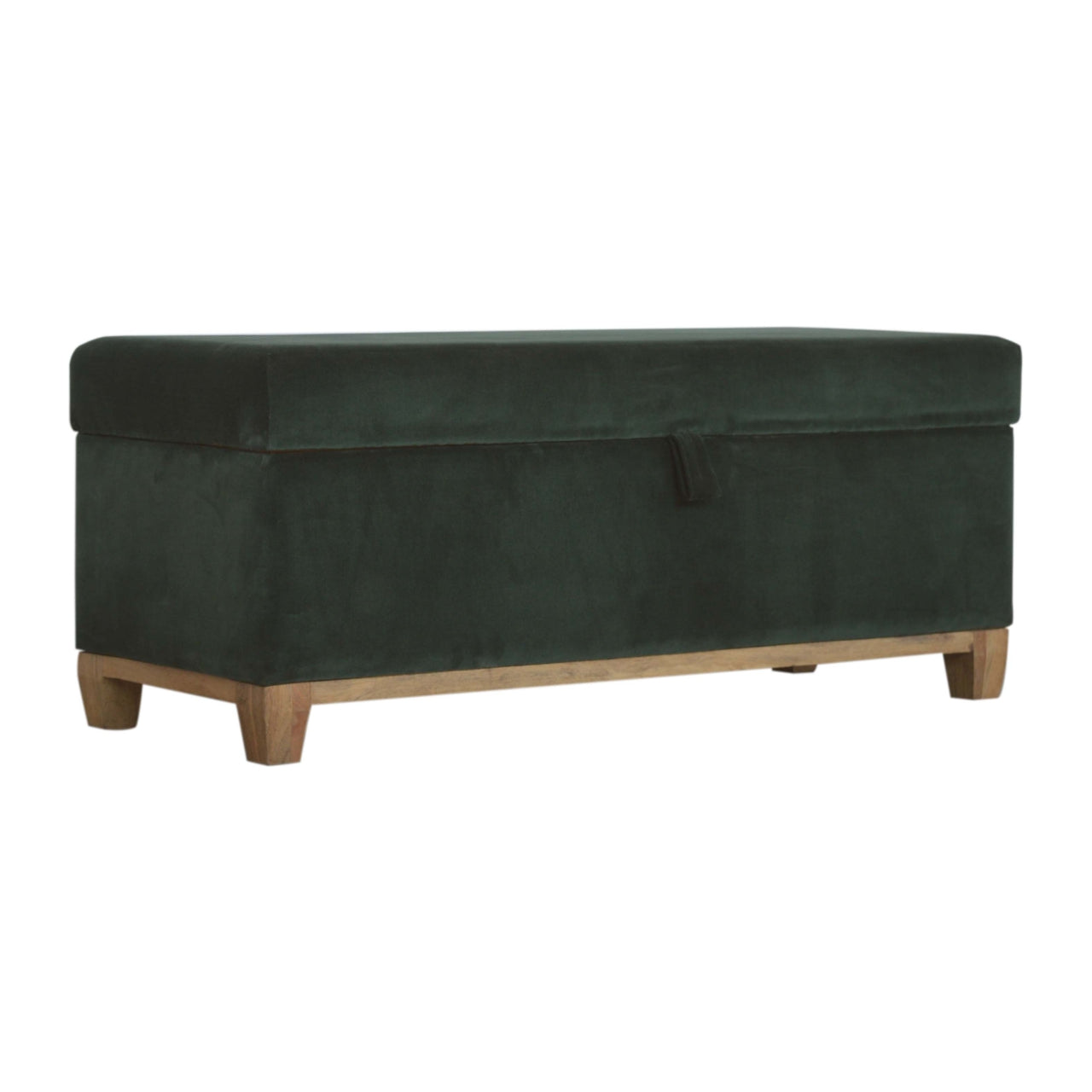 Emerald Cotton Velvet Storage Box