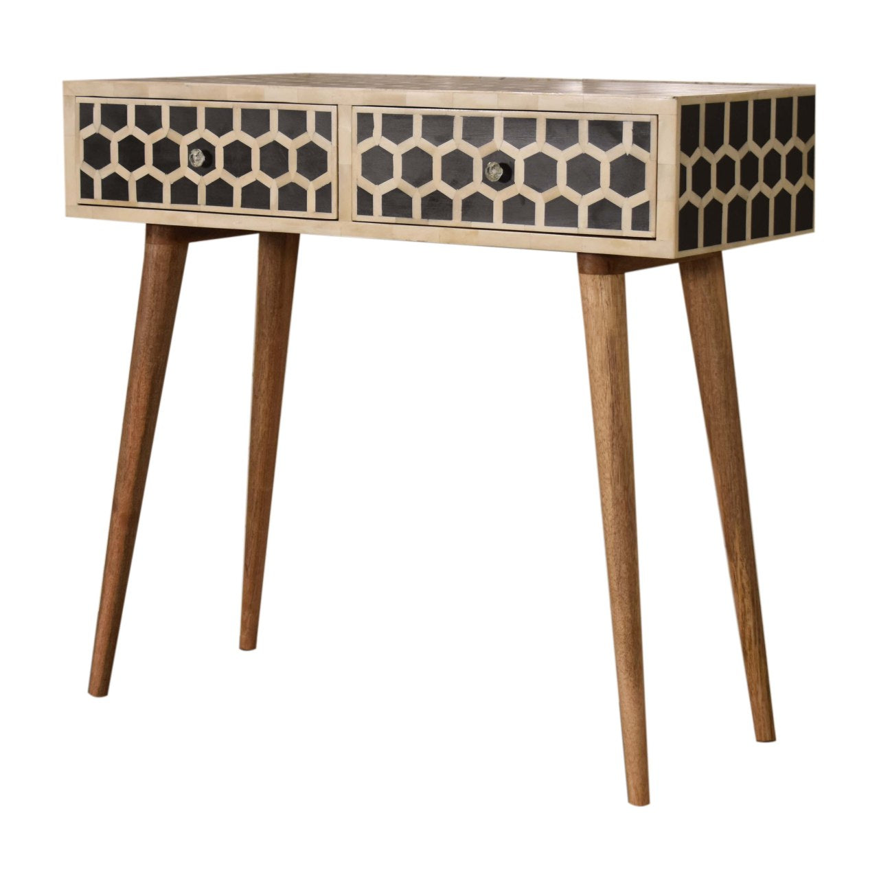 Honeycomb Bone Inlay Console Table