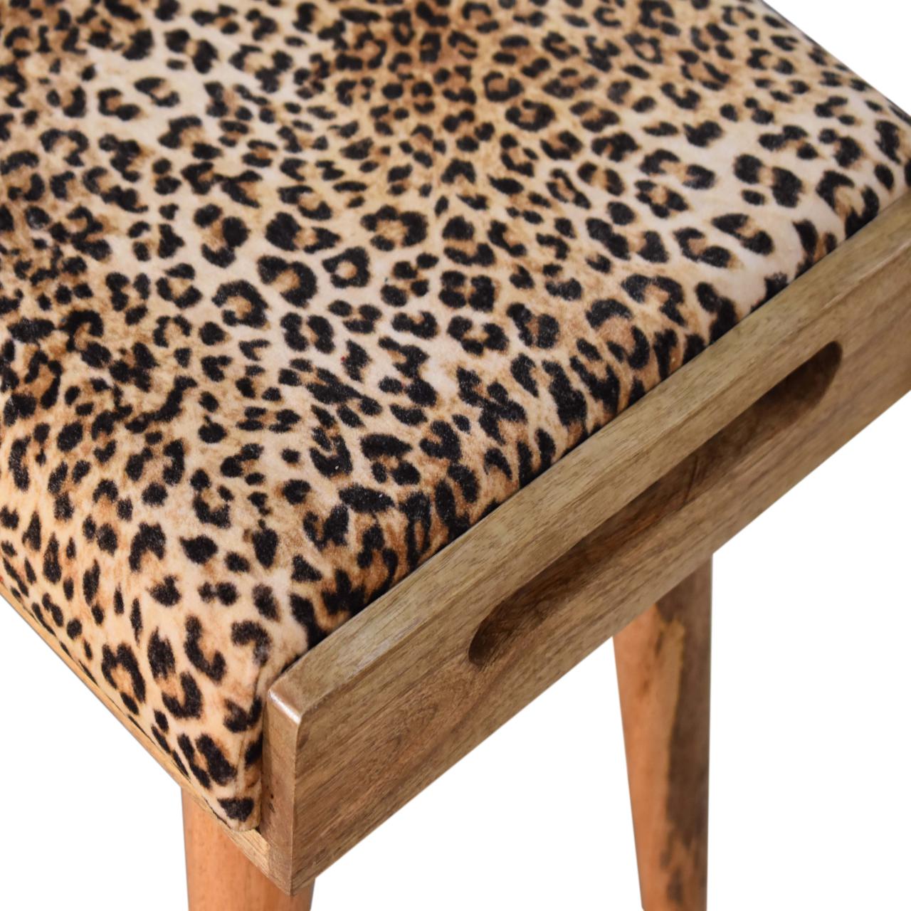 leopard-velvet-tray-style-footstoolat Willow and Wine!