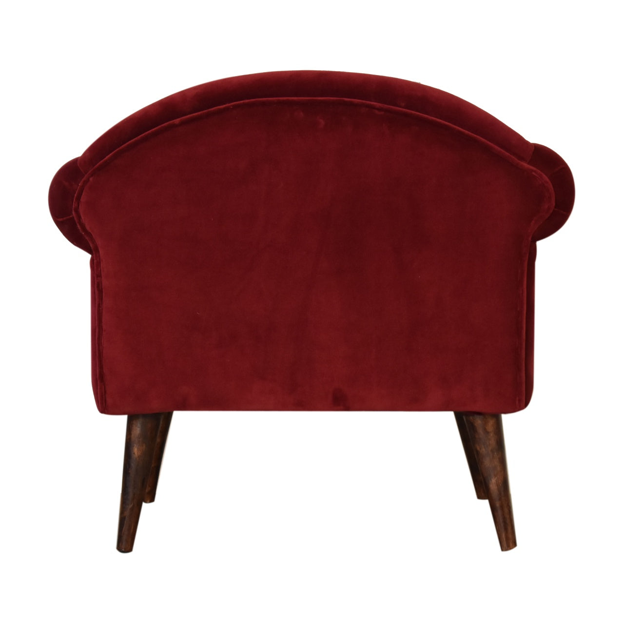 Wine Velvet Nordic Style Armchair