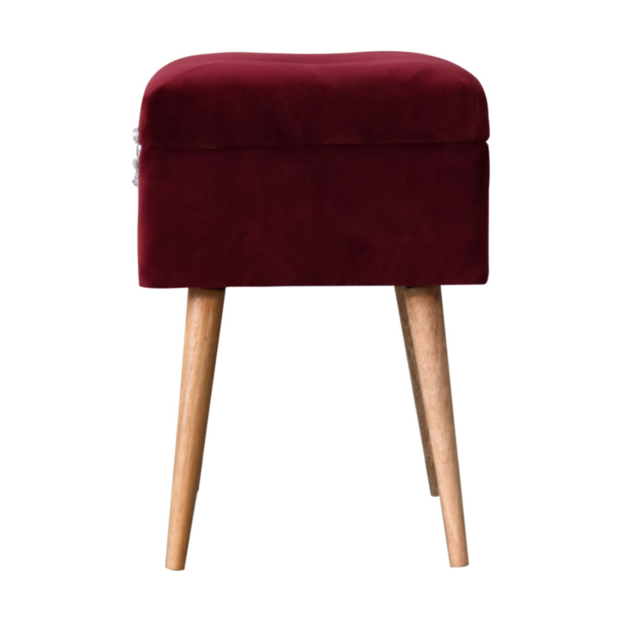 Wine Red Nordic Storage Bench