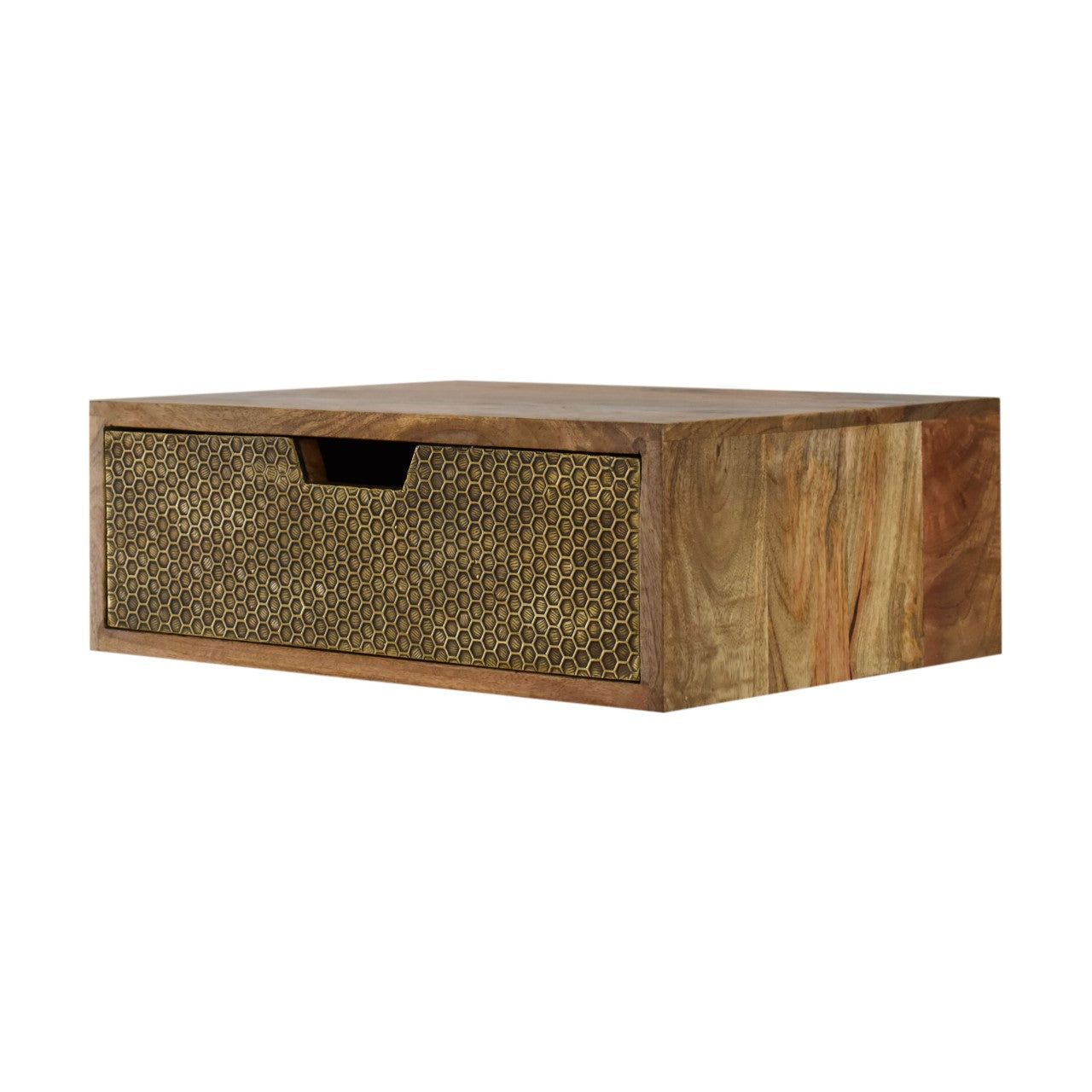 floating-honeycomb-brass-bedsideat Willow and Wine!