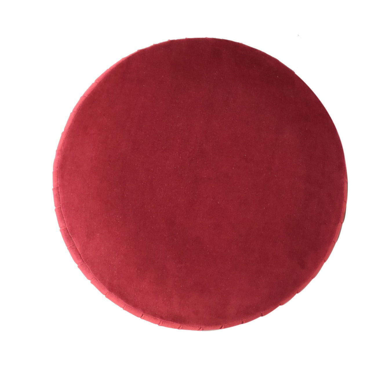 Wine Velvet Pleated Footstool