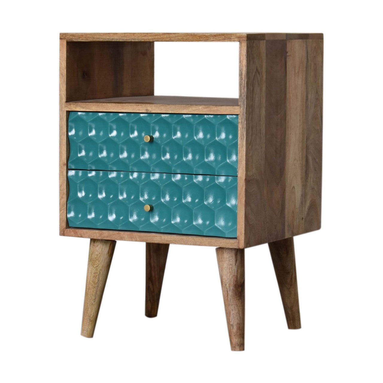 honeycomb-teal-open-slot-bedsideat Willow and Wine!