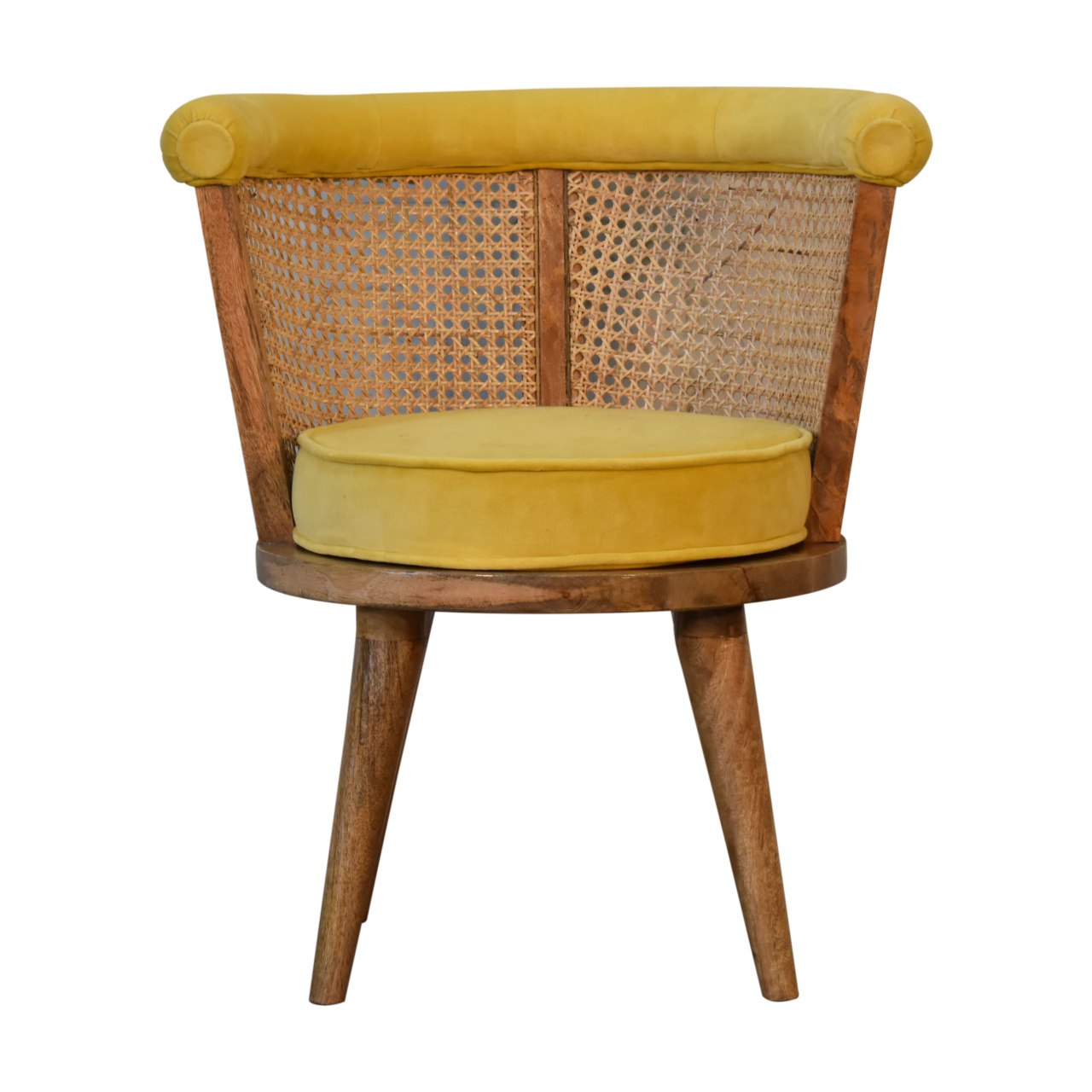 larissa-mustard-velvet-nordic-chair-2at Willow and Wine!