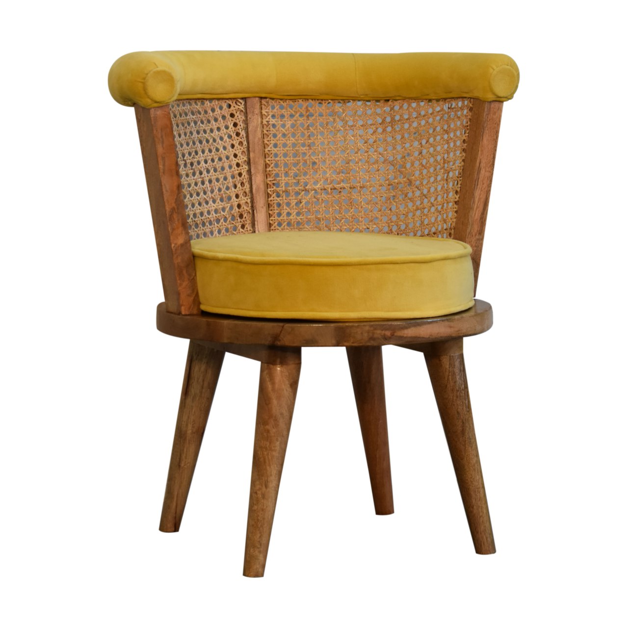 larissa-mustard-velvet-nordic-chair-2at Willow and Wine!