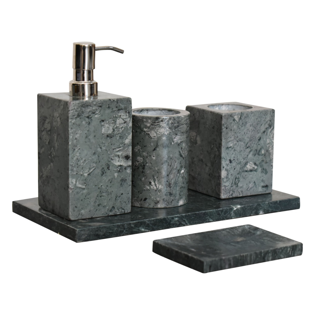 set-of-5-green-marble-bathroom-set-2at Willow and Wine!