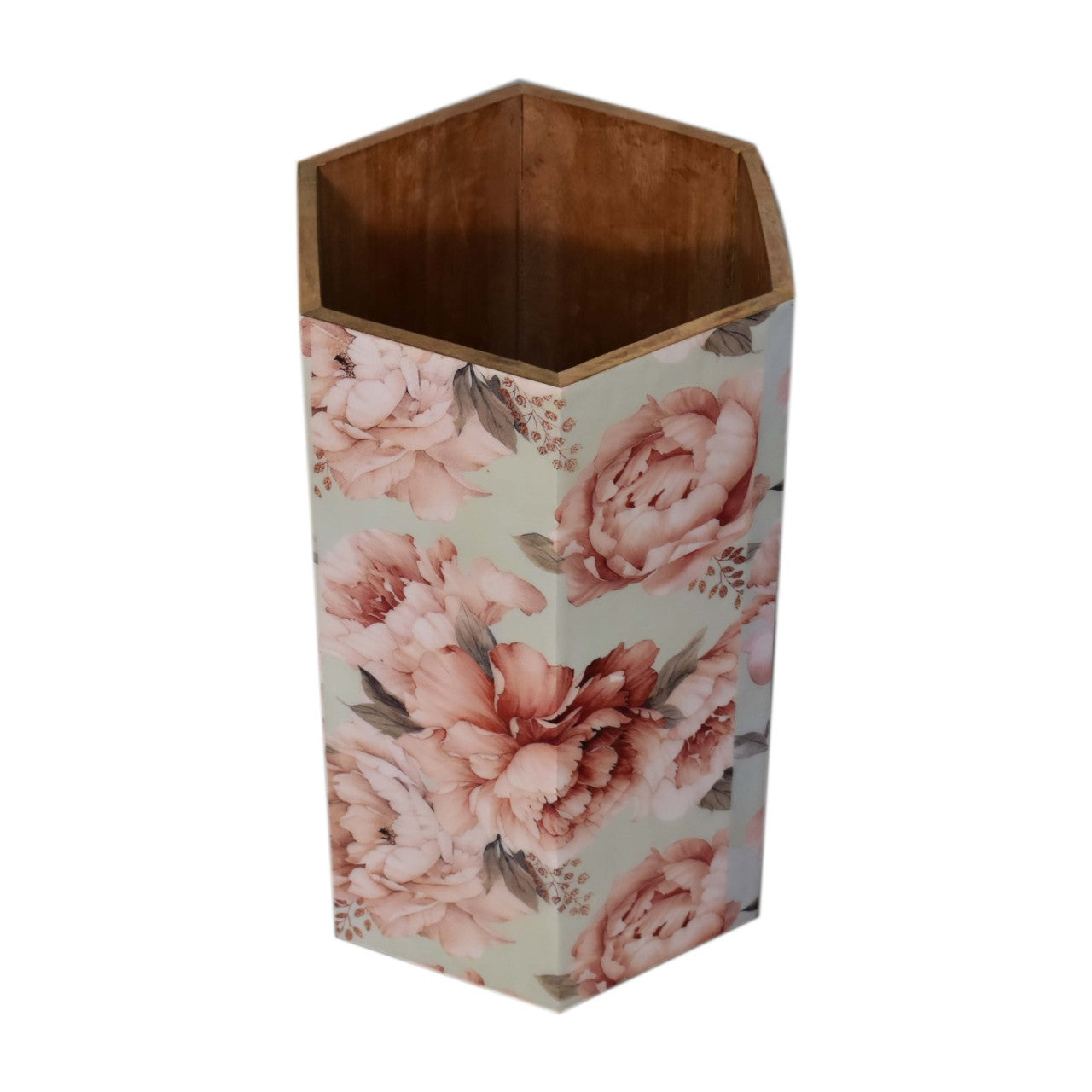 hexagonal-floral-umbrella-stand-1at Willow and Wine!