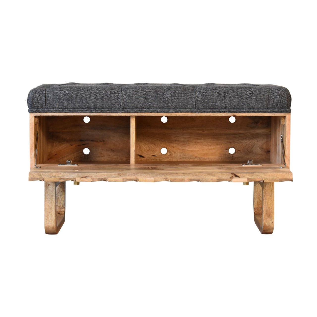 'U' Black Tweed Pineapple Bench