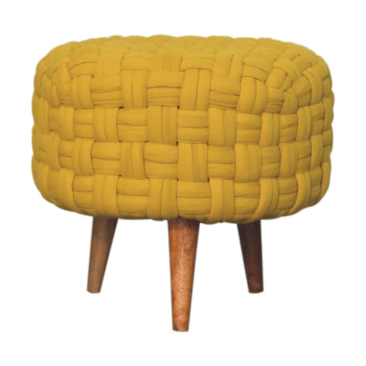 mustard-tube-footstool-1at Willow and Wine!