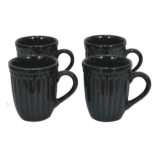 black-ribbed-mug-set-of-5at Willow and Wine!